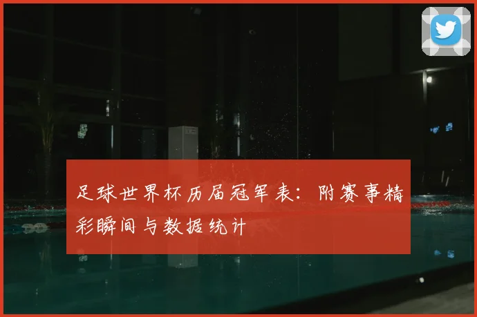 足球世界杯历届冠军表:附赛事精彩瞬间与数据统计