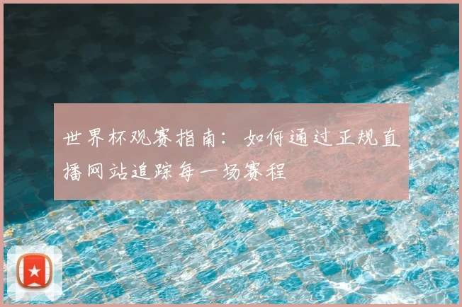 世界杯观赛指南：如何通过正规直播网站追踪每一场赛程